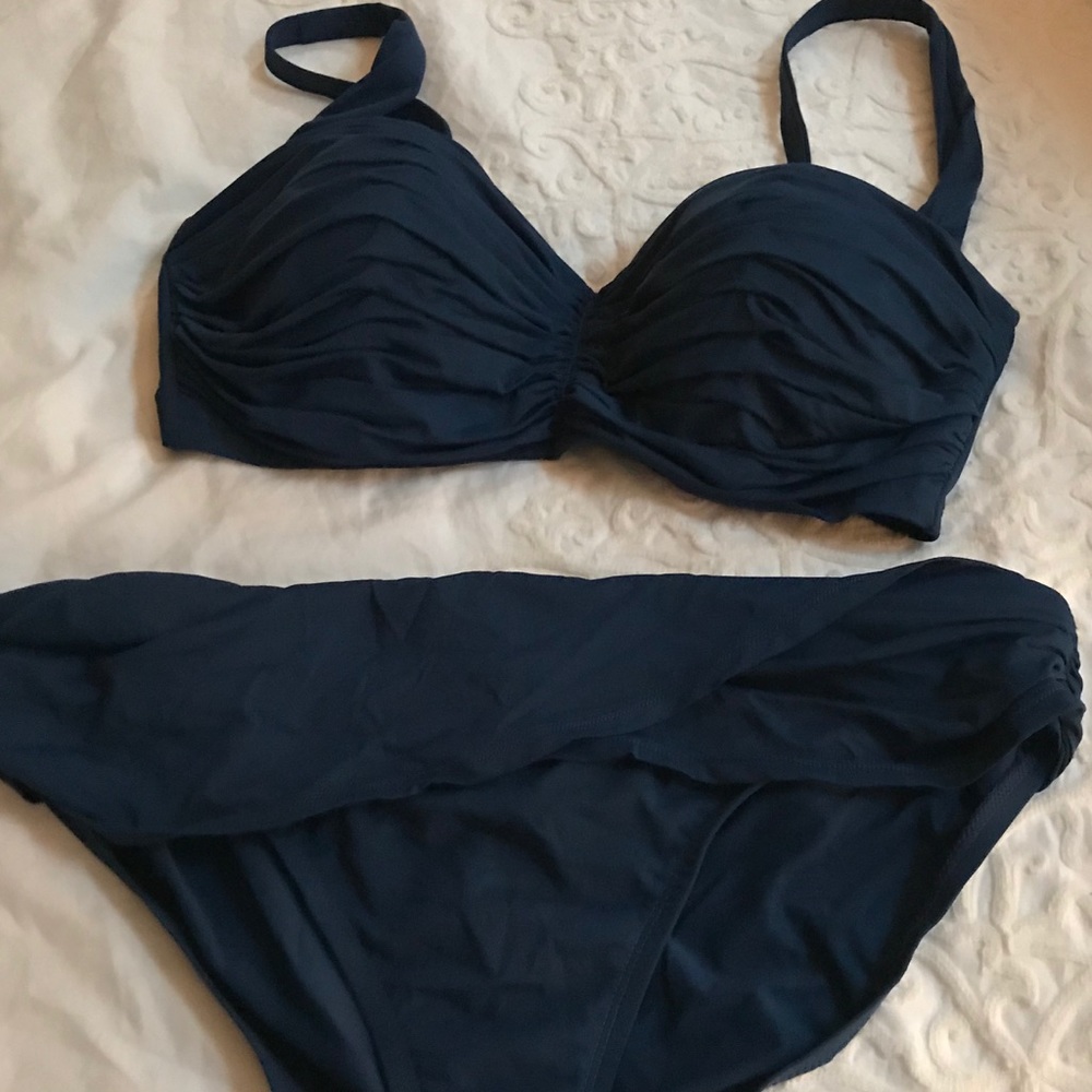 LNOT Bleu Rod Beattie Bikini navy 34 DD